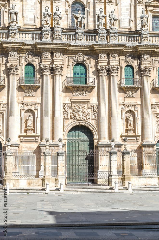 Main door of Cathedral in Jaen, Andalusia, Spain
