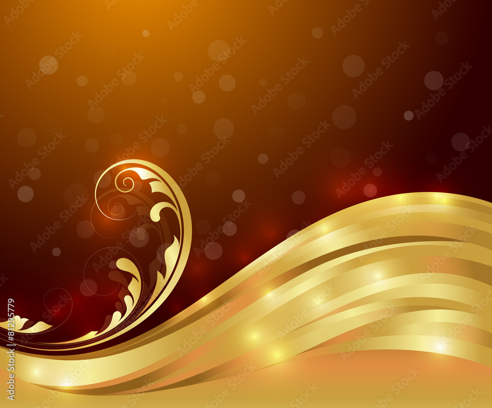 Abstract Golden Swirl Sparkles Design Abstract Golden Swirl Sparkles Design