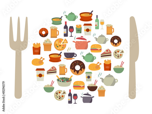 Food Icons Background