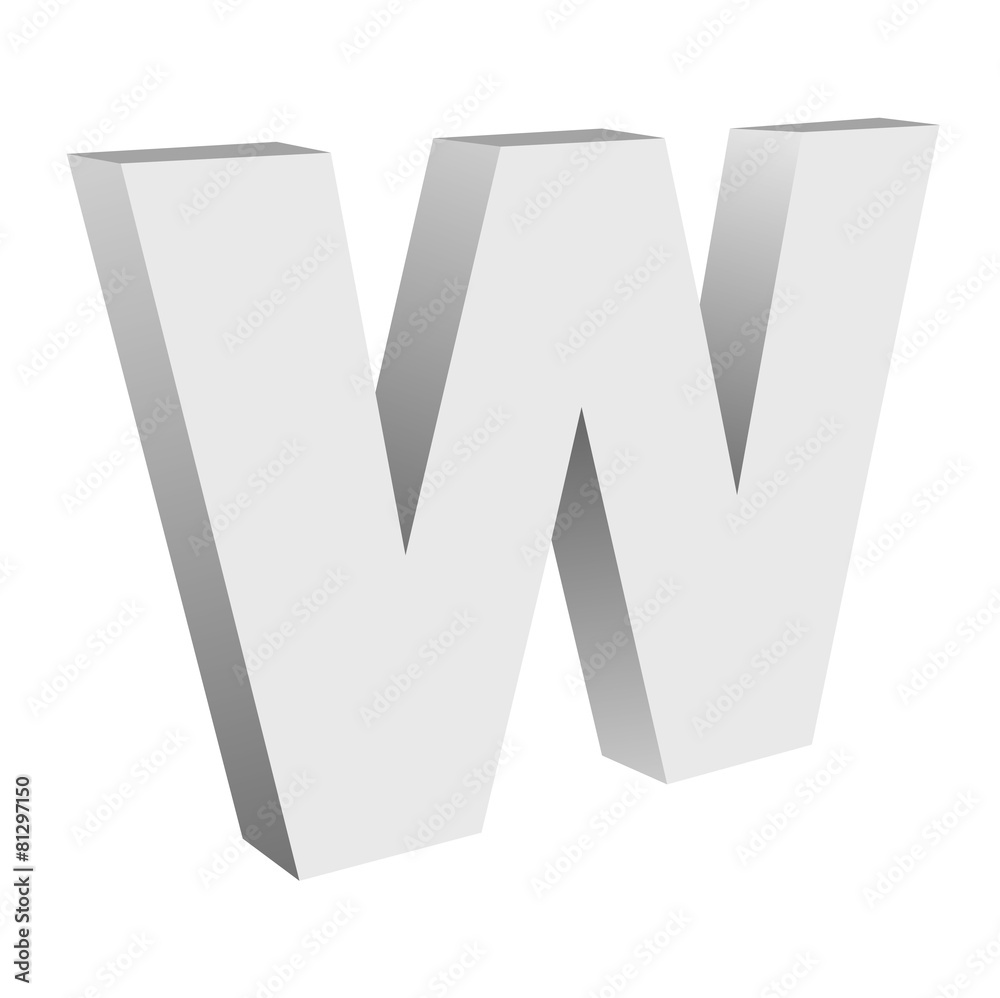 Vintage Vector 3d W Text