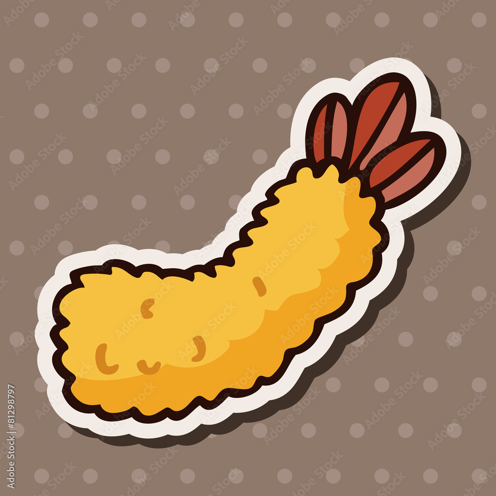 fast food fried shirmp flat icon elements,eps10 fast food fried shirmp flat icon elements,eps10