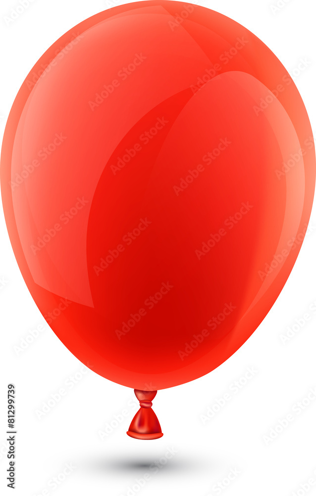 Red celebration balloon. Red celebration balloon.