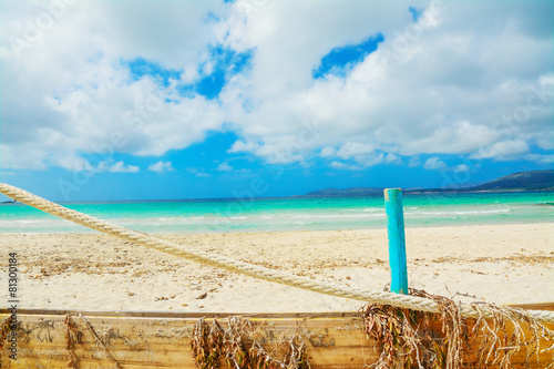 turquoise  pole in Maria Pia beach
