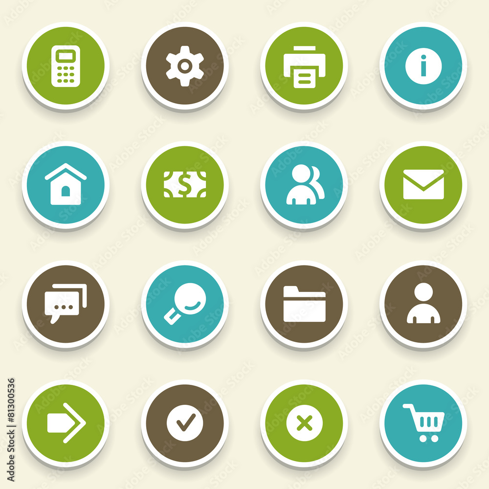 Basic web icons set Basic web icons set