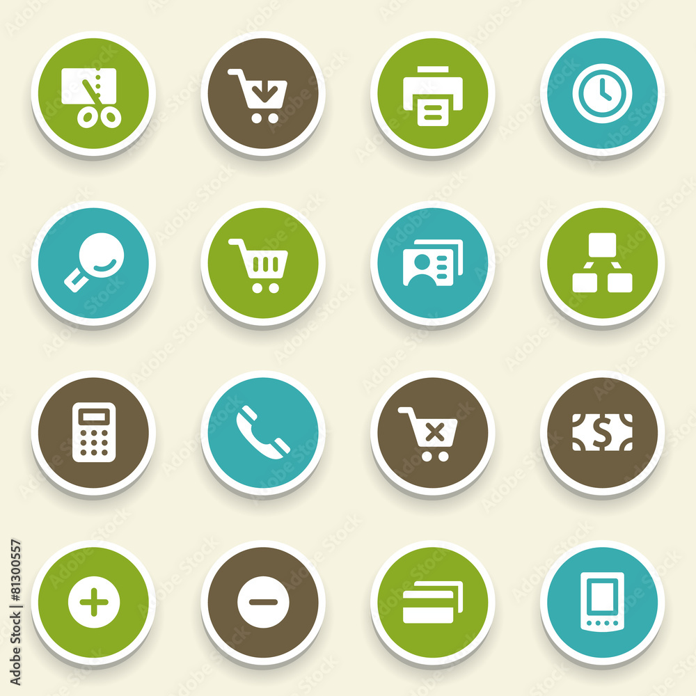 Shopping web icons set Shopping web icons set