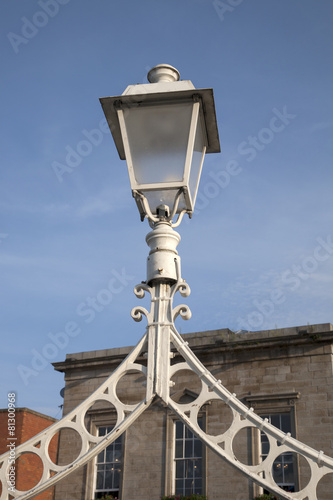 Canvas Print Lamppost on Ha'Penny Bridge, Dublin