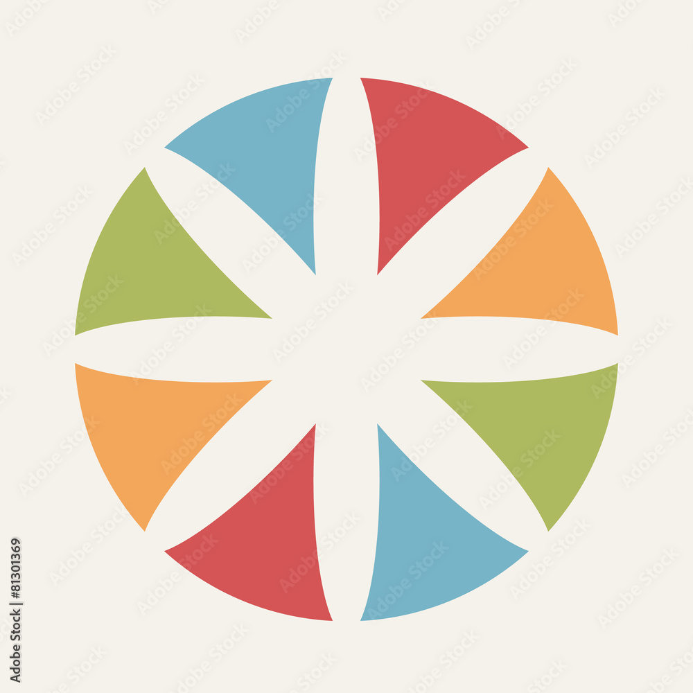 Fototapeta premium Circular infographic template for cycling diagram, graph, presen