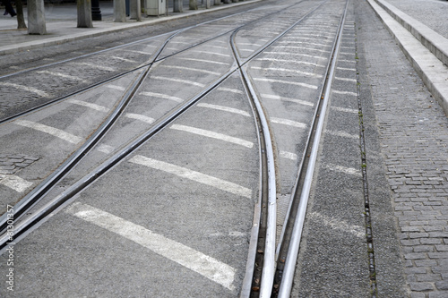 Tram Tracks in Dublin