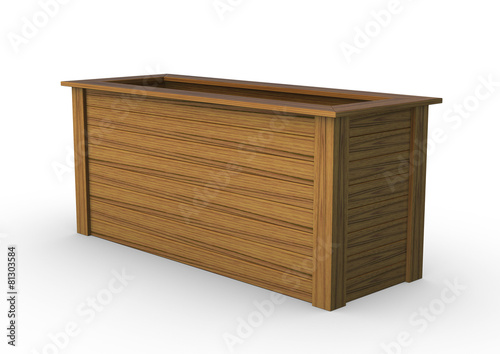 Wallpaper Mural Wooden pot on the white Torontodigital.ca