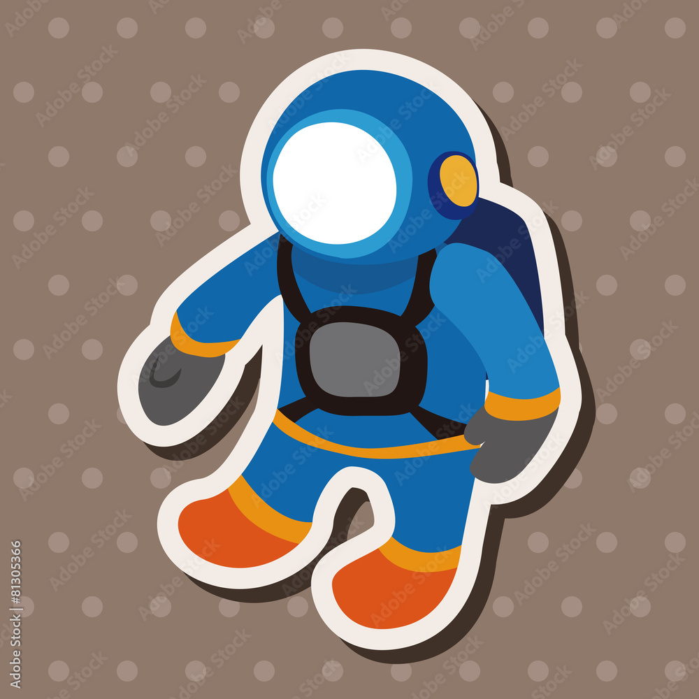 Space Astronaut flat icon elements background, eps10 Space Astronaut flat icon elements background, eps10