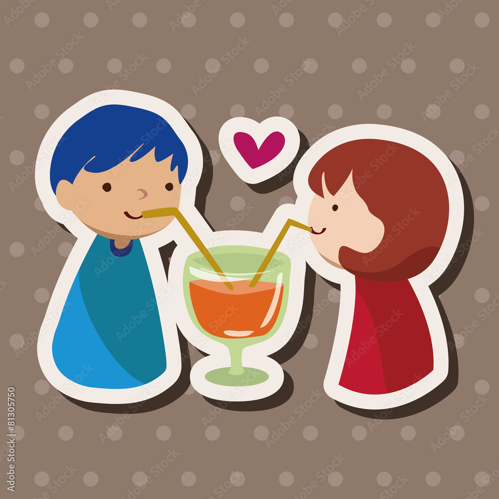 Valentine's day theme love couple elements vector Valentine's day theme love couple elements vector