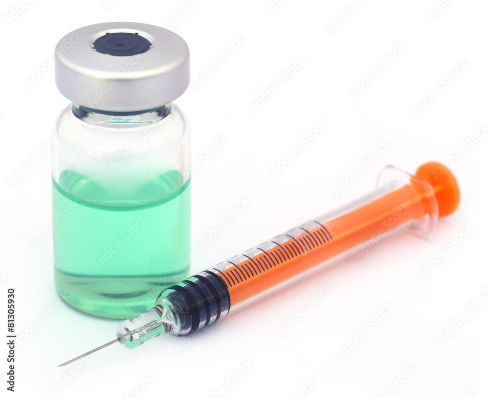 Fototapeta premium Vial with syringe