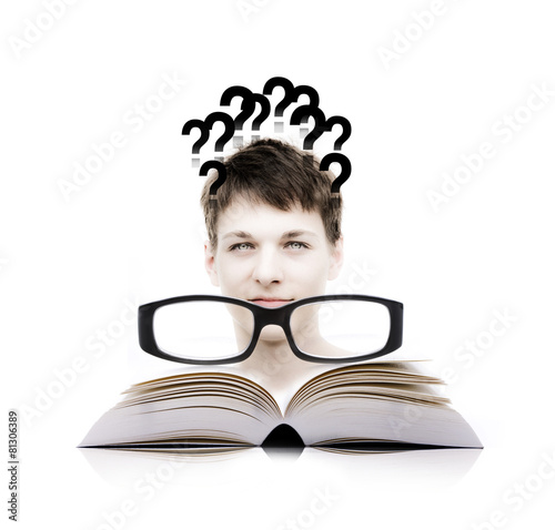 Student, Buch, Brille