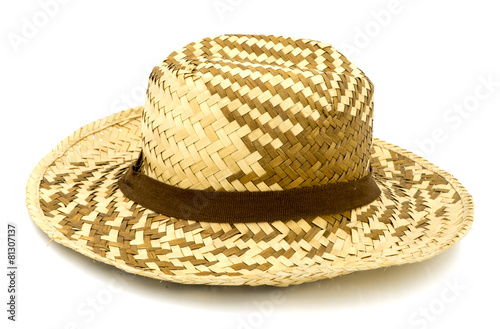 Straw hat isolated on a white background