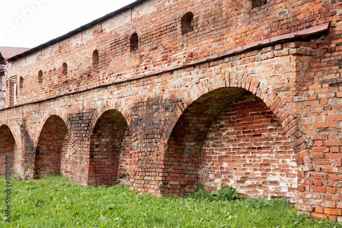 Ancient fort wall in Kirillov-Belozyrsky monastery, Russia