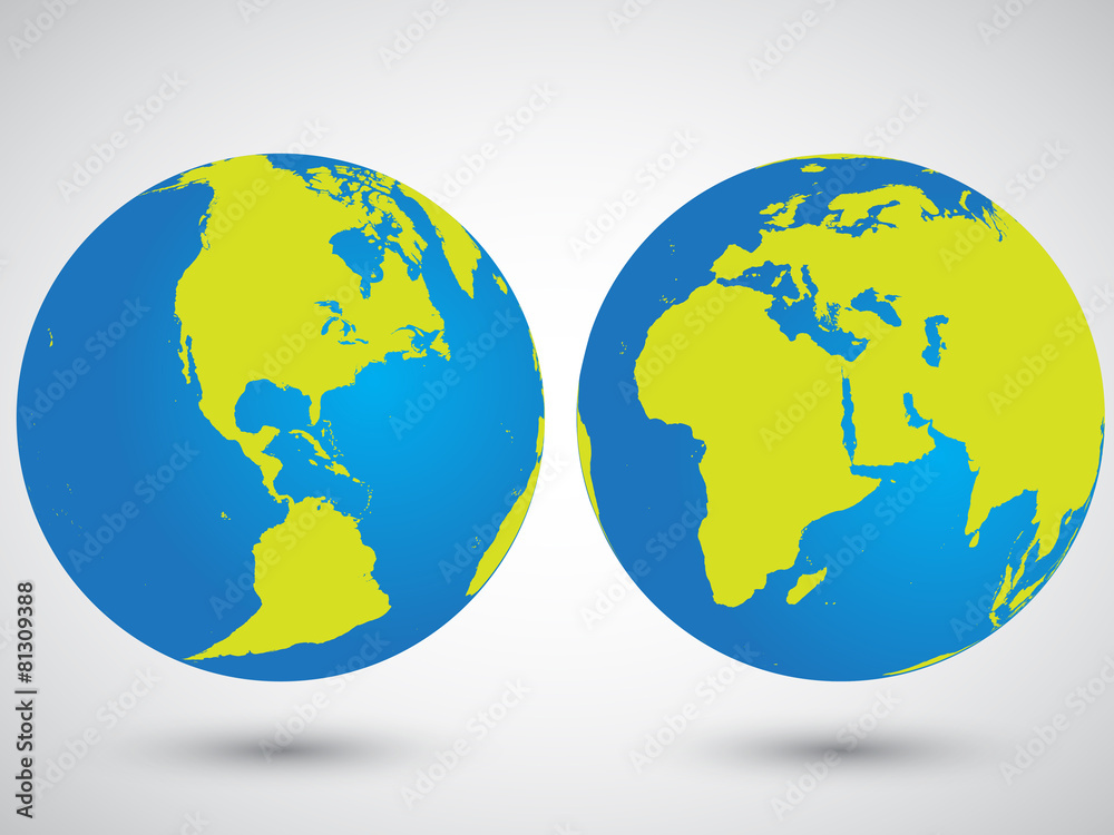 Fototapeta premium Two globes