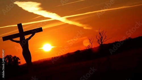 silhouette jesus on the cross 3