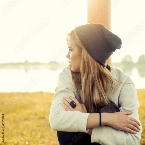 beautiful hipster girl