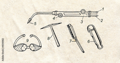 Obraz na płótnie Welding tools w salonie
