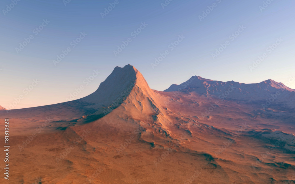 Naklejka premium Mars Scientific illustration