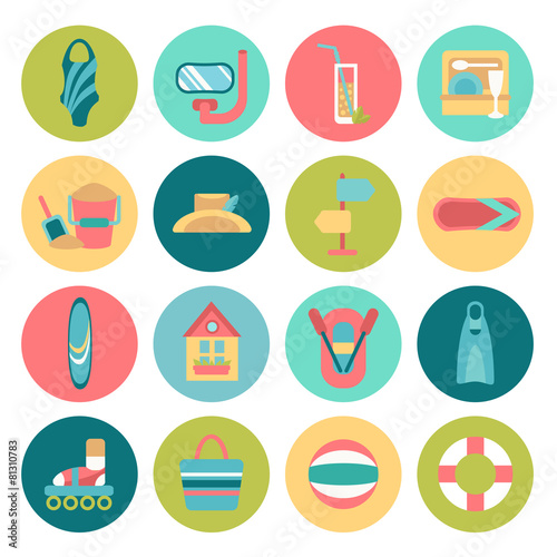 Set of summer icons