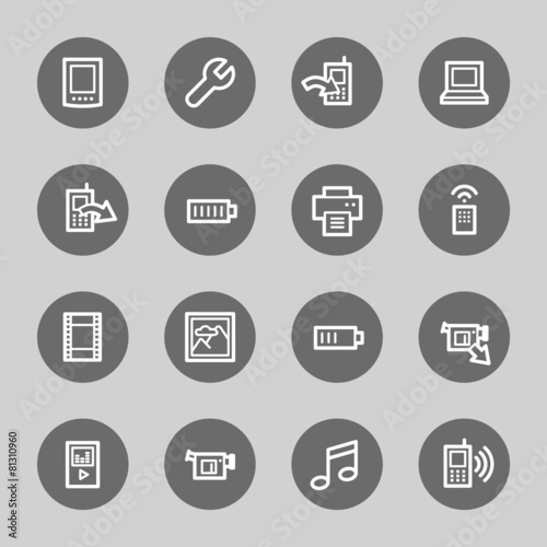 Free Download Mobile content web icons set - GFXLoad