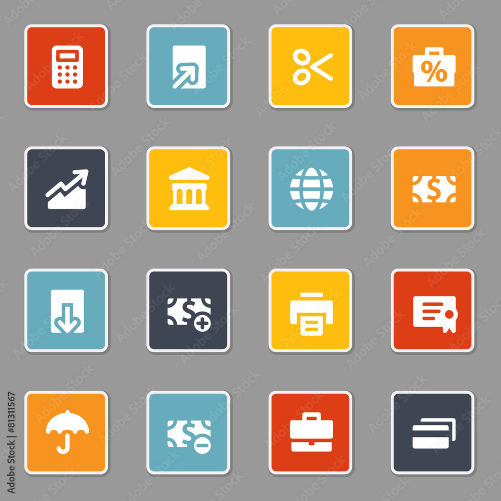 Finance web icons set