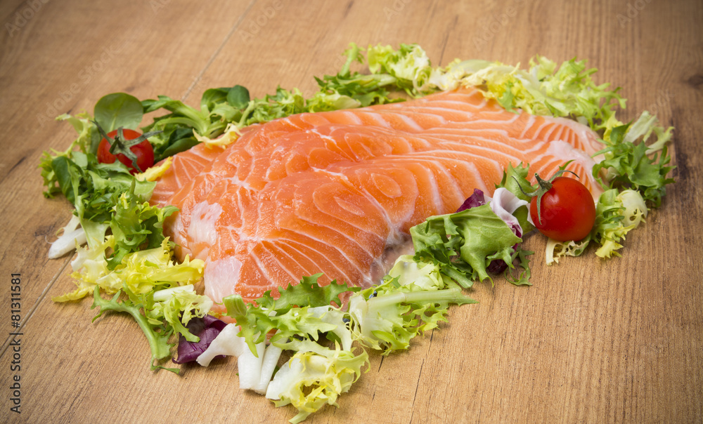 Lonchas de salmón Lonchas de salmón
