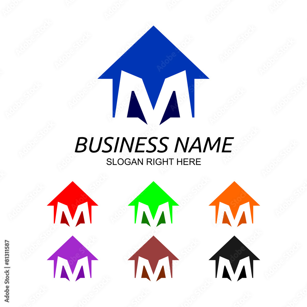 M House Abstract Logo M House Abstract Logo