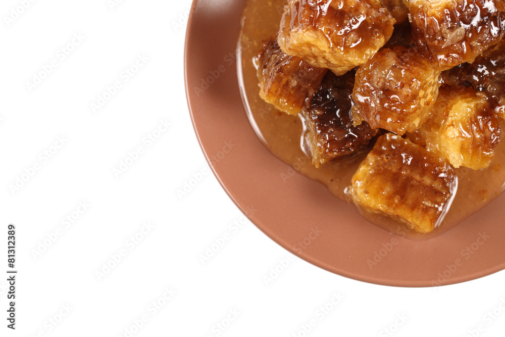 Honeycomb with honey