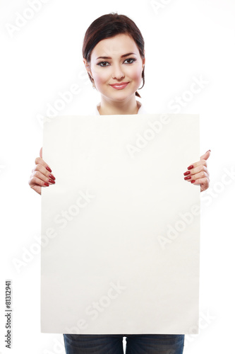 asian girl holding card