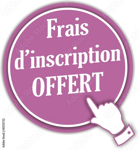bouton frais d'inscription offert