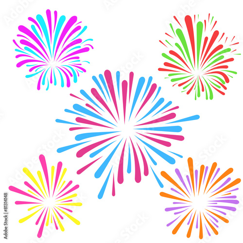 Festive fireworks pattern template layout