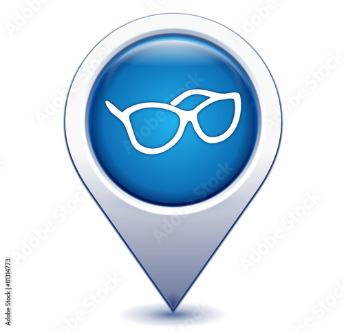 opticien sur marqueur géolocalisation bleu