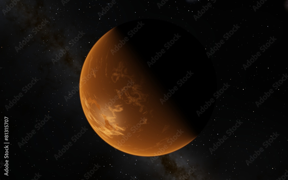 Mars Scientific illustration - planetary landscape Mars Scientific illustration - planetary landscape