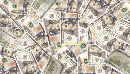 Background with money american hundred dollar bills - Stock Imag