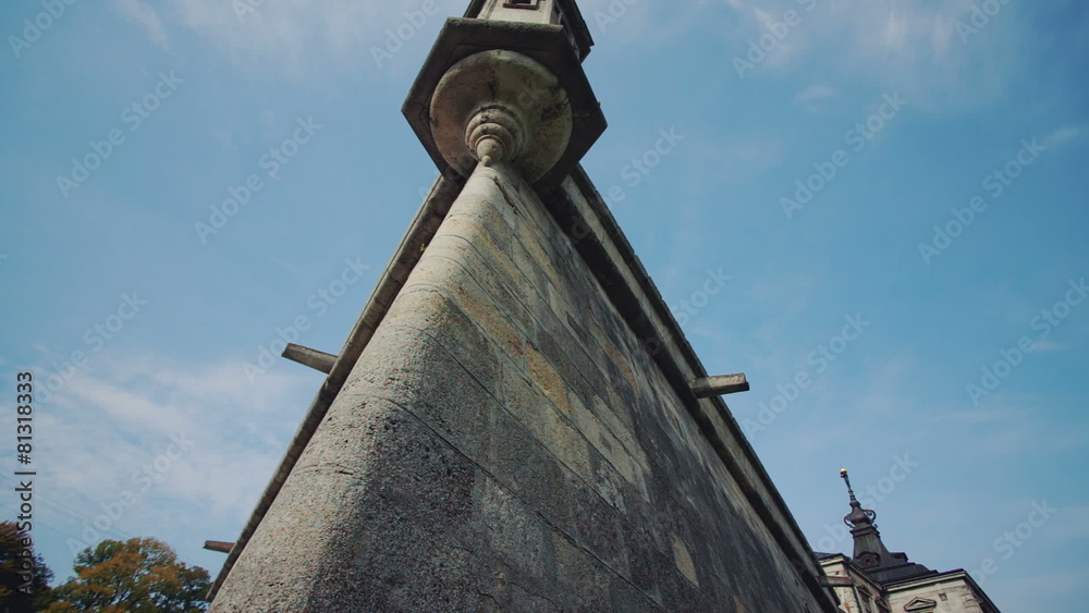 Supervisory tower on the protective wall of the castle. Taking Supervisory tower on the protective wall of the castle. Taking