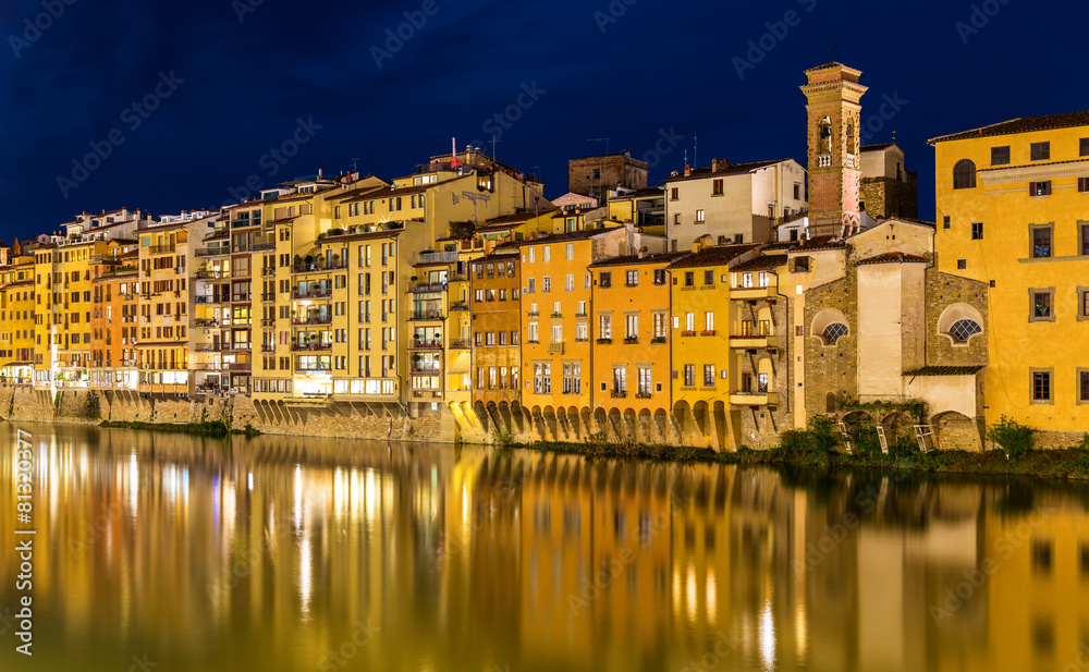 View of embankment in Florence - Italy