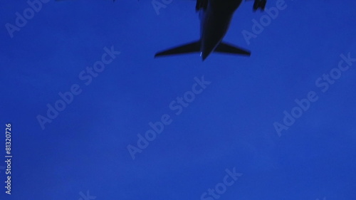 Closeup of landing airplanes at Narita Airport