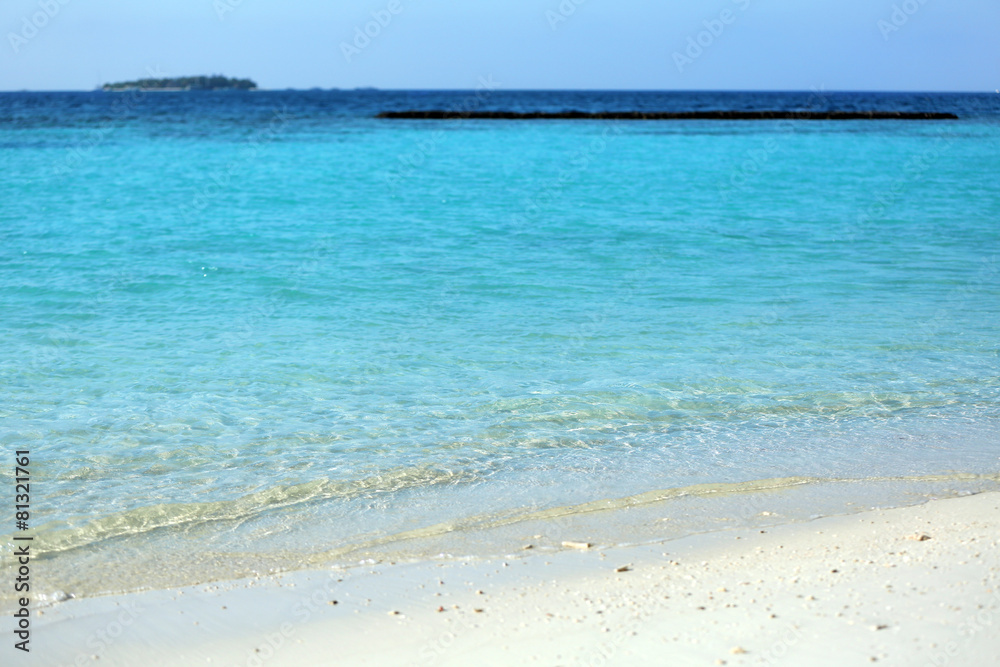 Clear ocean water, in resort