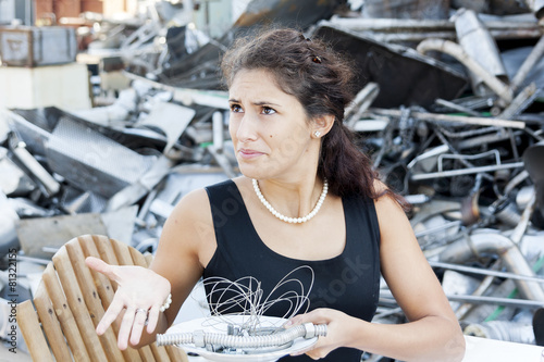 surrealistic lunch in a landfill