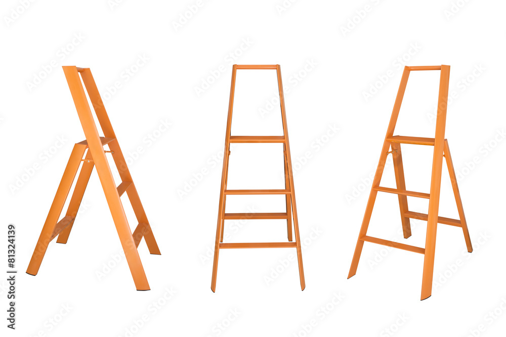 folding ladder isolated on white background folding ladder isolated on white background