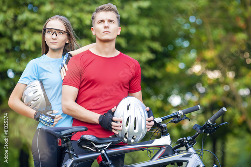 Healthy Lifestyle Concept: Portrait of Young Caucasian Couple of