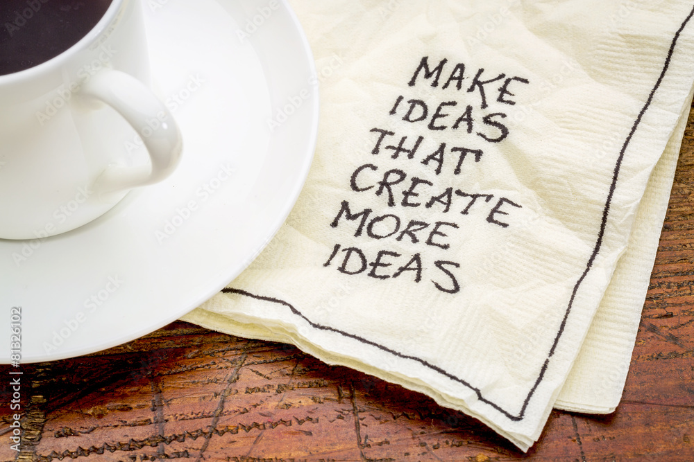 Make ideas advice on napking - obrazy, fototapety, plakaty 