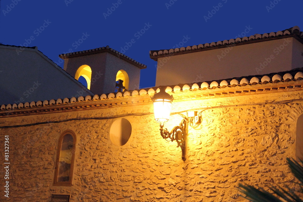 Obraz premium Parish church, Moraira,Costa Blanca, Alicante, Spain