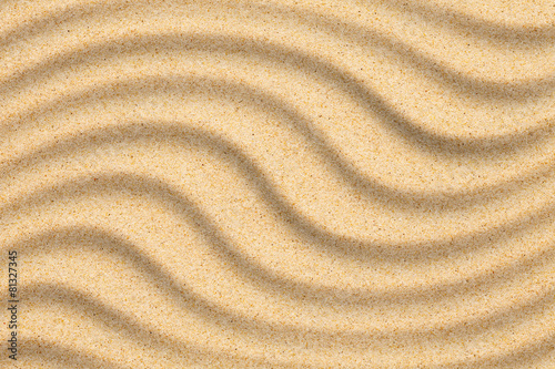 Sand beach background with wave created by wind photo