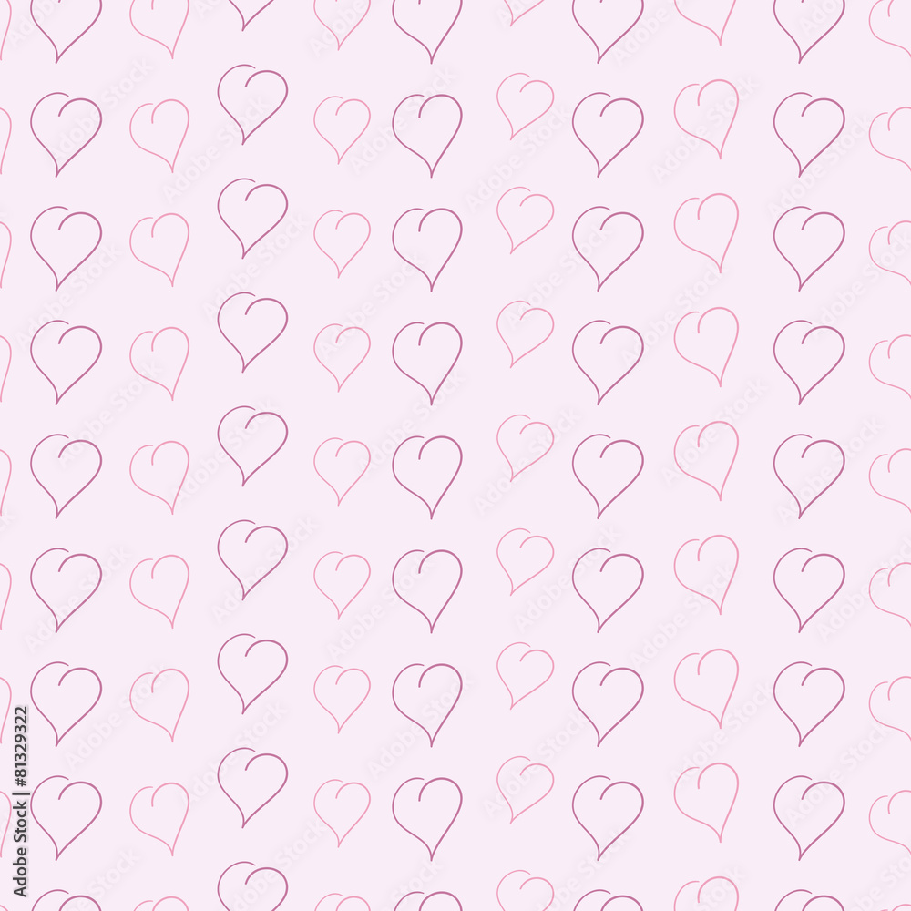 Background with sketched hearts