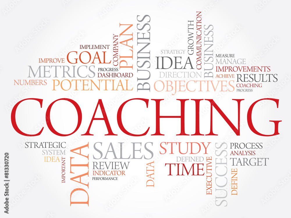 Obraz premium Coaching word cloud, business concept
