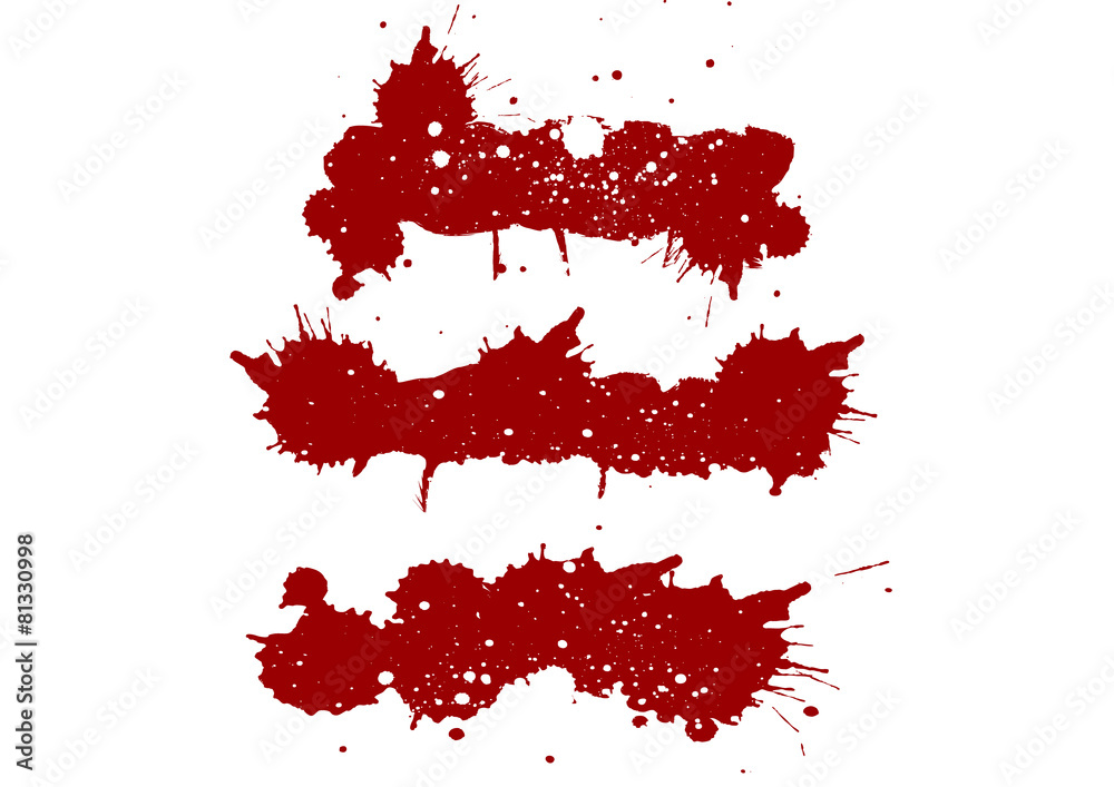 Vector Grunge splatter red color label