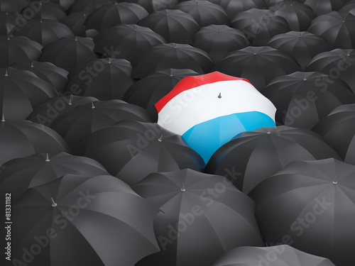 Umbrella with flag of luxembourg